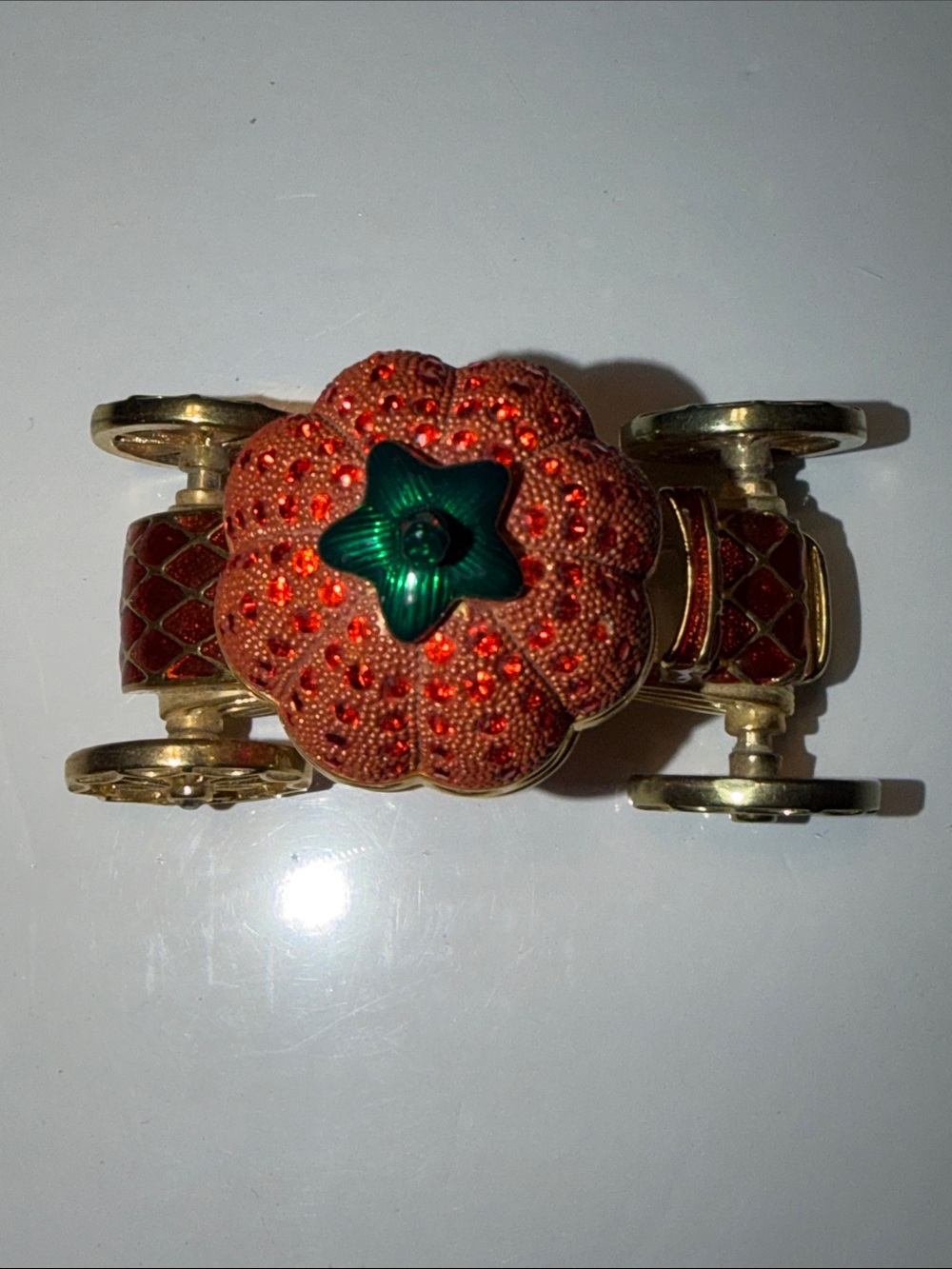 Ornamental Cinderella Pumpkin Carriage Jewelry Trinket Carriage Like New - Picture 4 of 9
